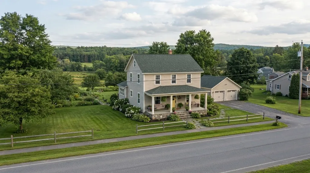 Chazy NY real estate home with spacious yard and Upstate New York surroundings