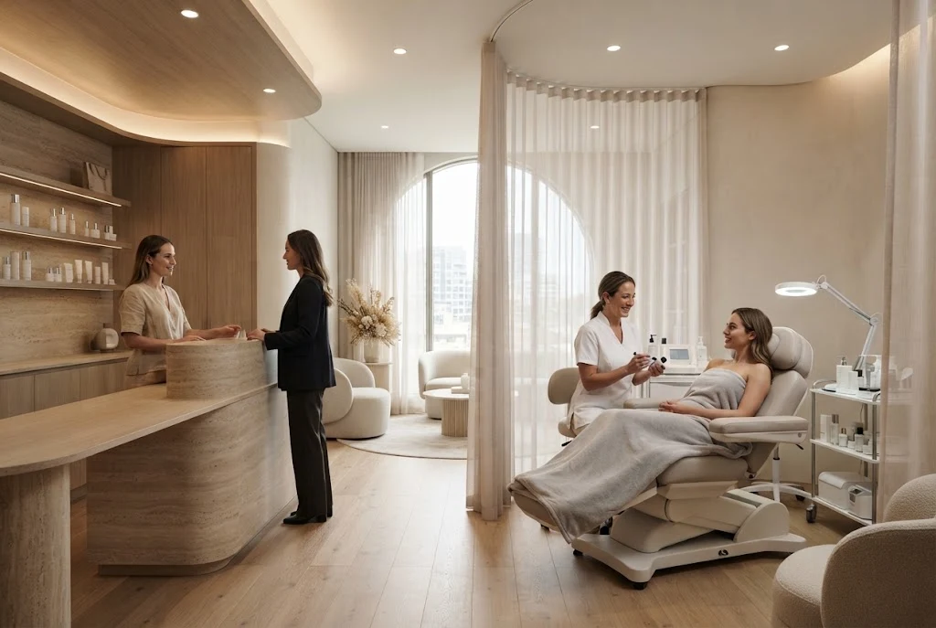 Modern Sisu Beauty Clinic skincare treatment and consultation space